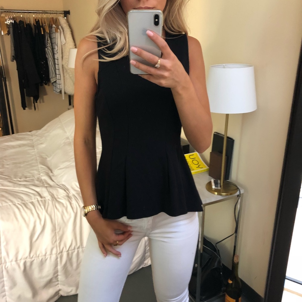 Black Peplum Top